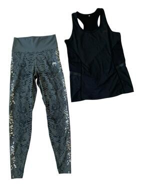 Venum Amazonia Snake Print Leggings M G-Fit Dry Tech Tank Top L Gym-Training Set